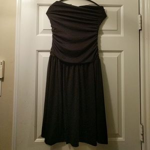 XXI heart shaped knee length black dress.